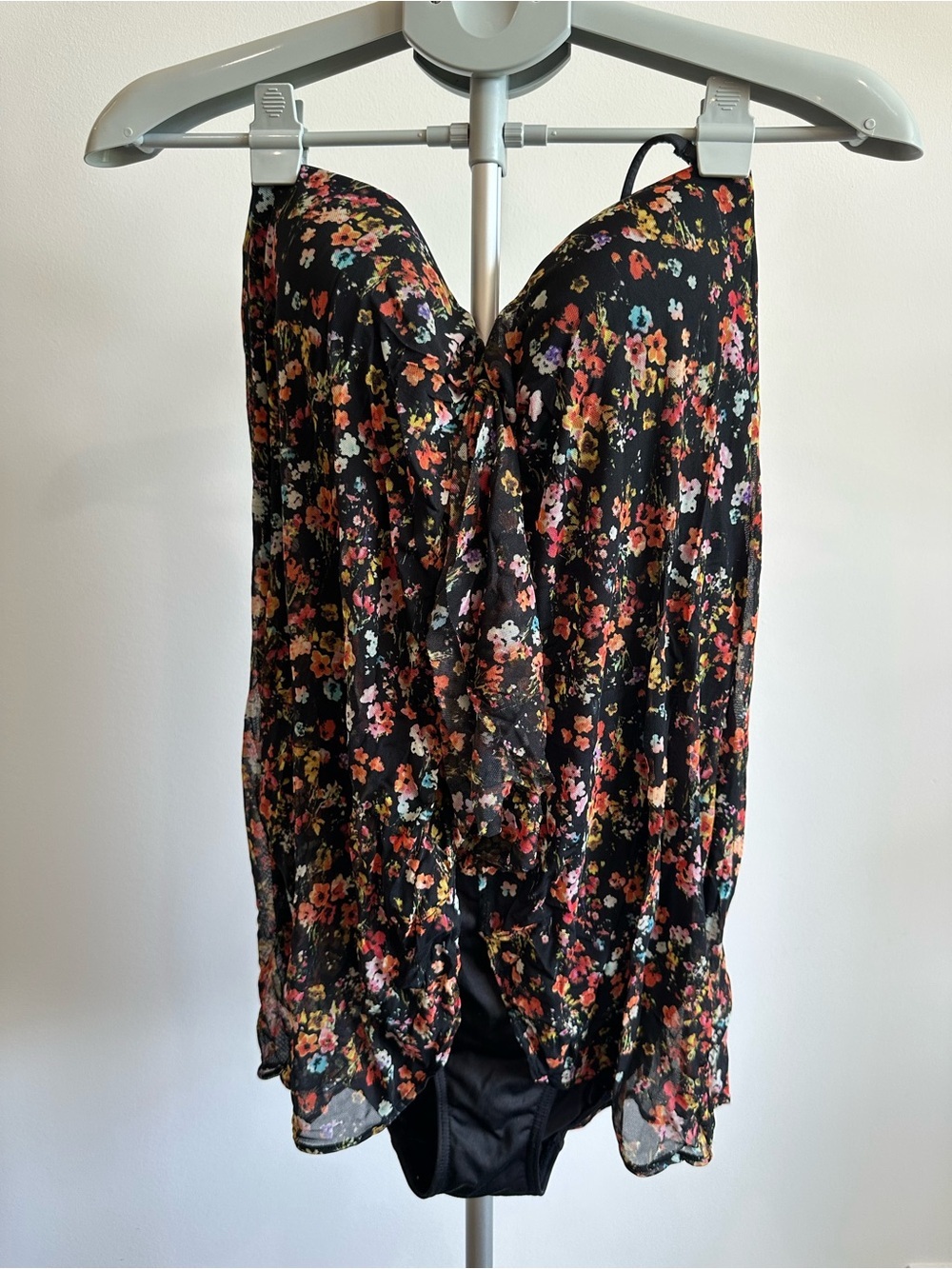 Lauren Ralph Lauren Black Floral One-Piece Swimsuit